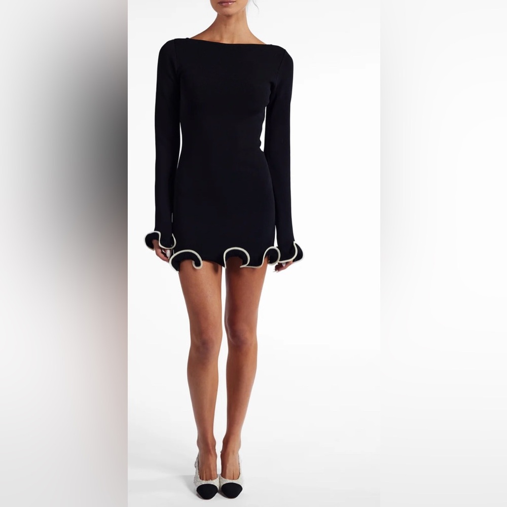 SAME los angeles - ruffle hem mini dress